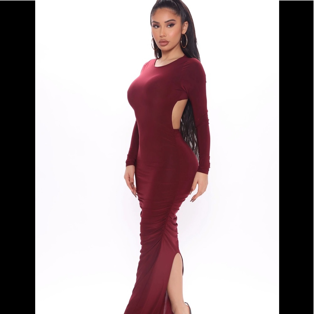Come see me ruched maxi dress